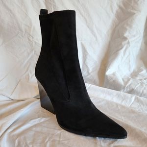 KENDALL + KYLIE Felicia Black Suede Pointed Mid-Calf Boots Size 8